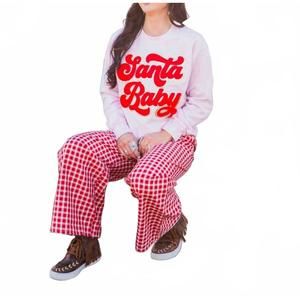NEW HOWDY HANNY santa baby sweatshirt in light pink